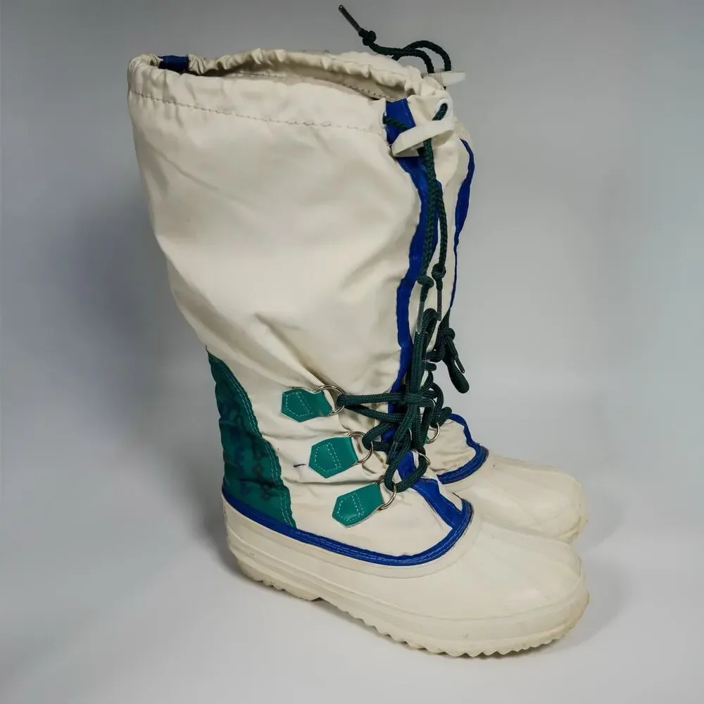 Sorel Boots Vintage Freestyle Snow Winter Green White Women’s Size 6